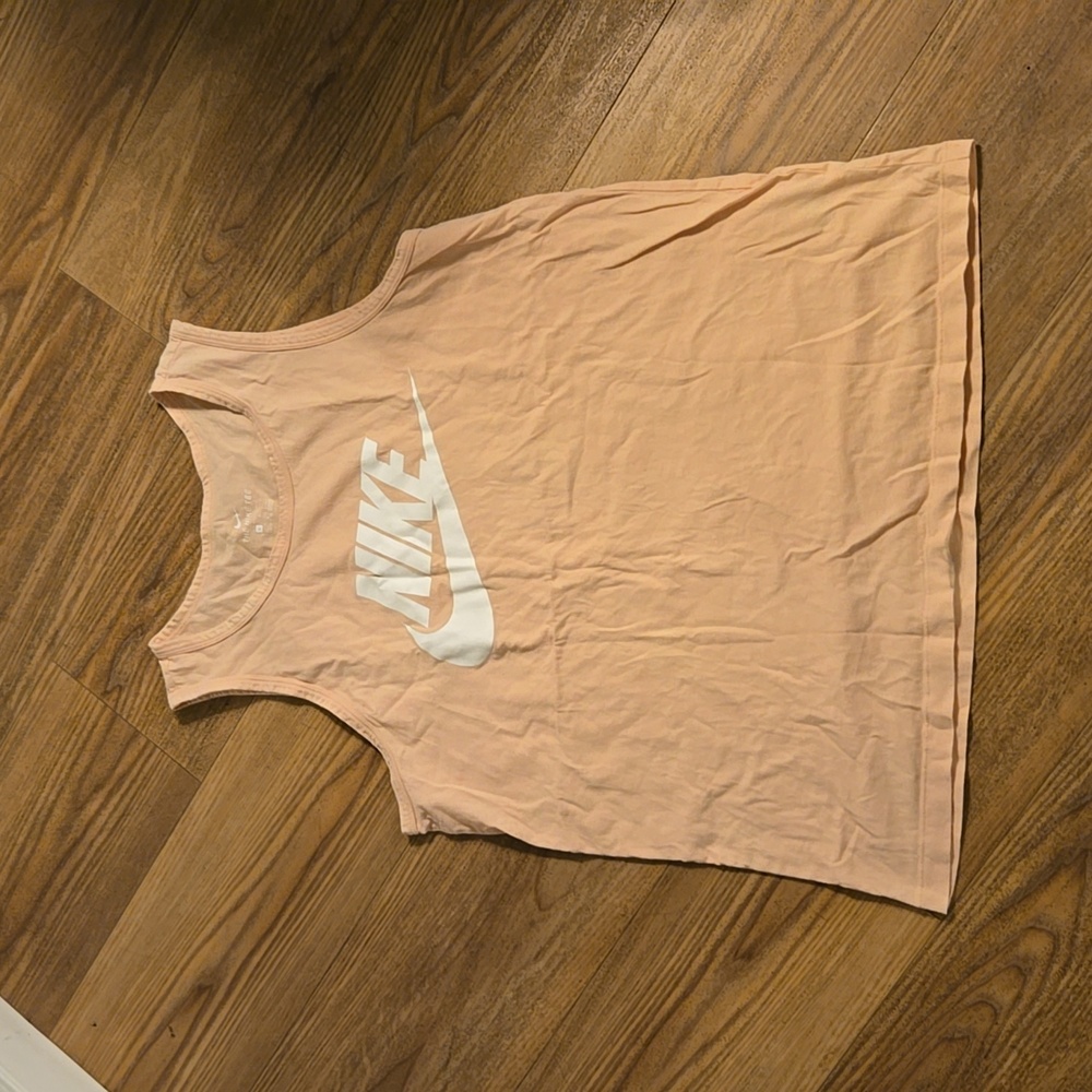 Good Pre-Owned Cond Men's Large Nike Tee Tank Top.Pink w/white graphic/letters